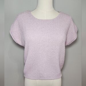 Jessica Simpson Short Sleeves Top Knit Sweater Lavender Size XS